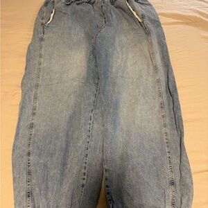 Casual Blue Denim Joggers